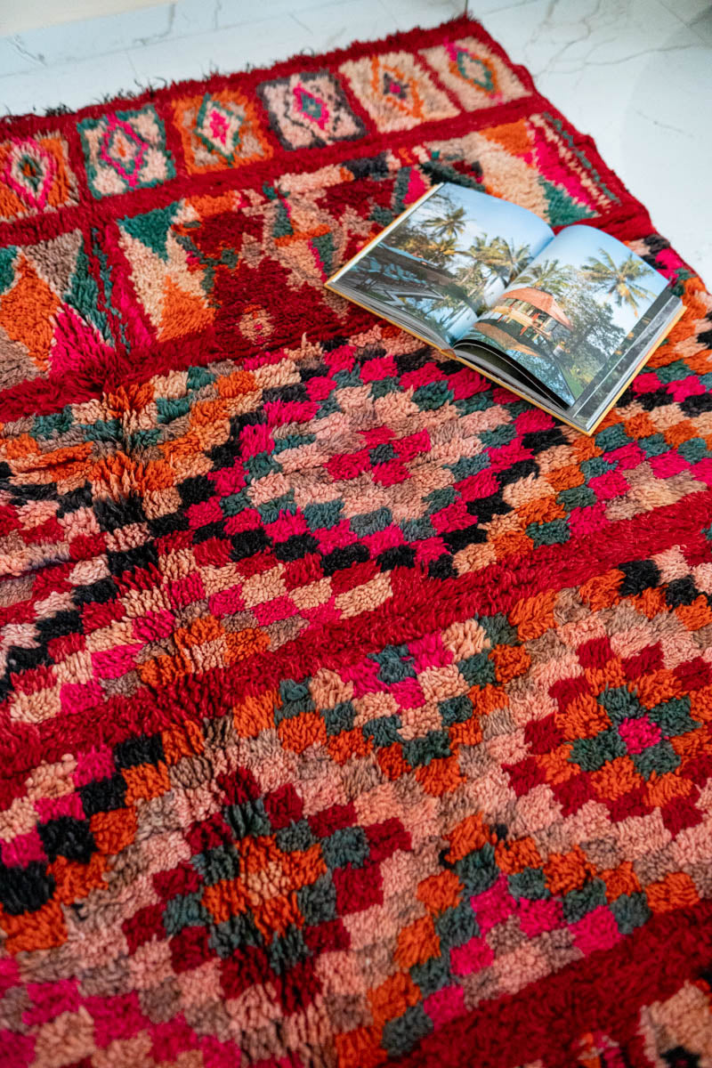 Arabic Boujad Vintage Rug “Barcelona” 195x295 cm