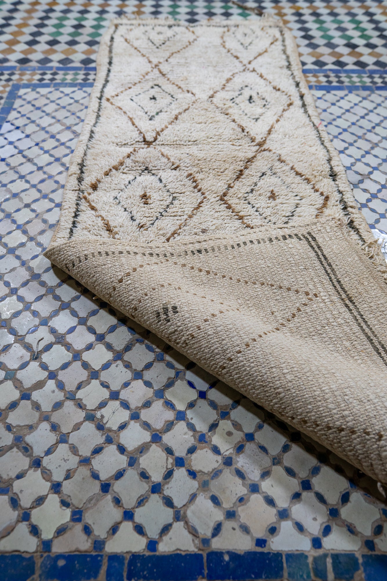 Azilal Vintage Rug “Catfish" 70x190 cm