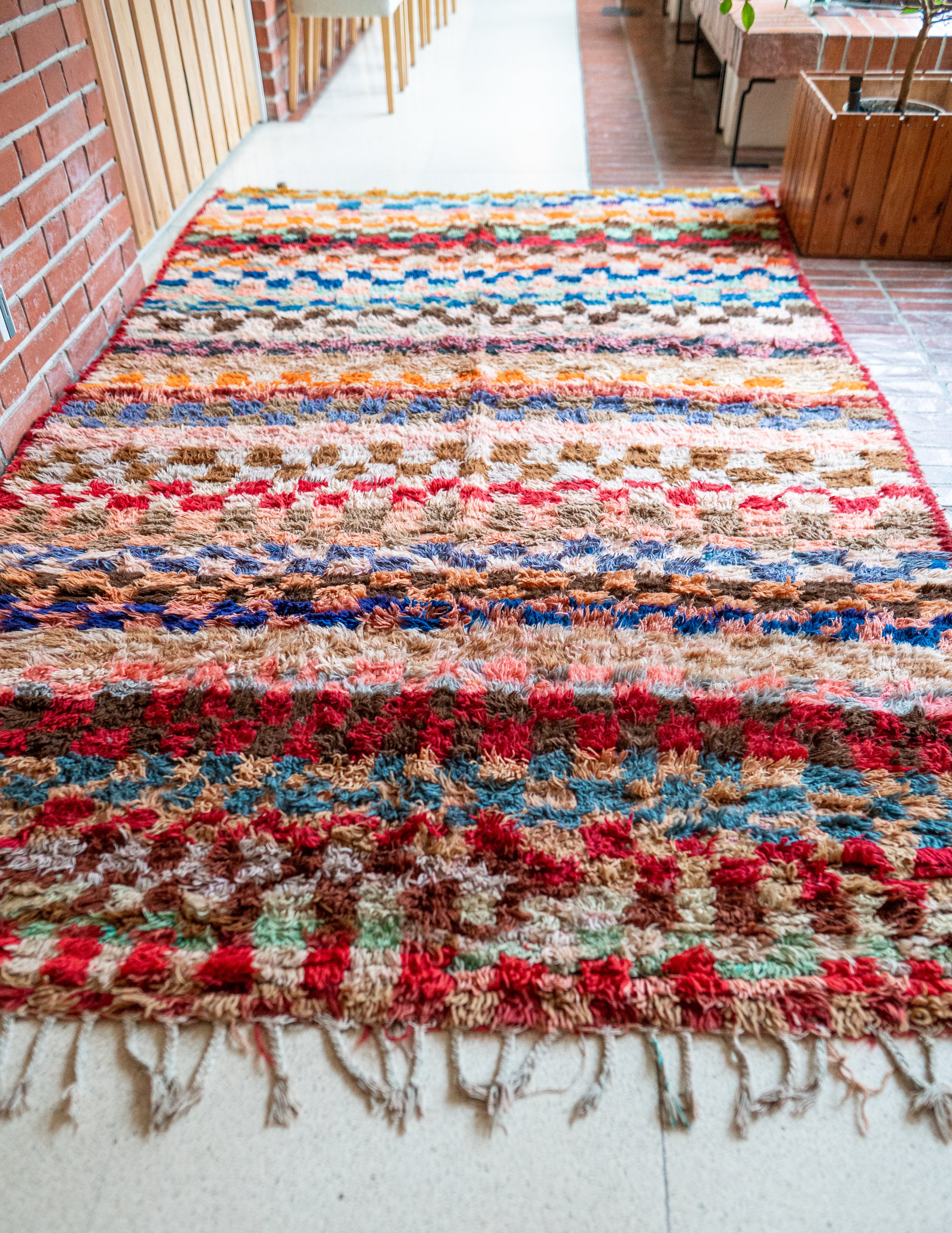 Boucherouite vintage matto "Coctail" 195x320 cm