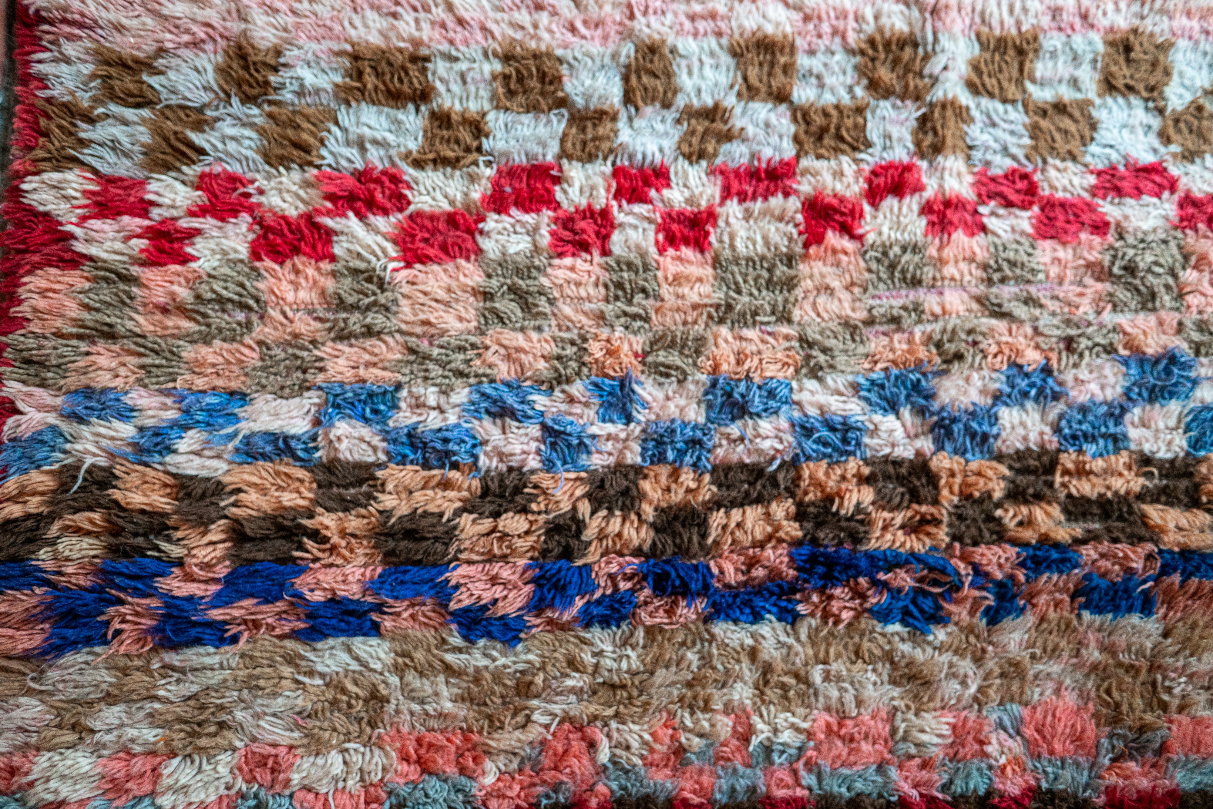 Boucherouite vintage matto "Coctail" 195x320 cm