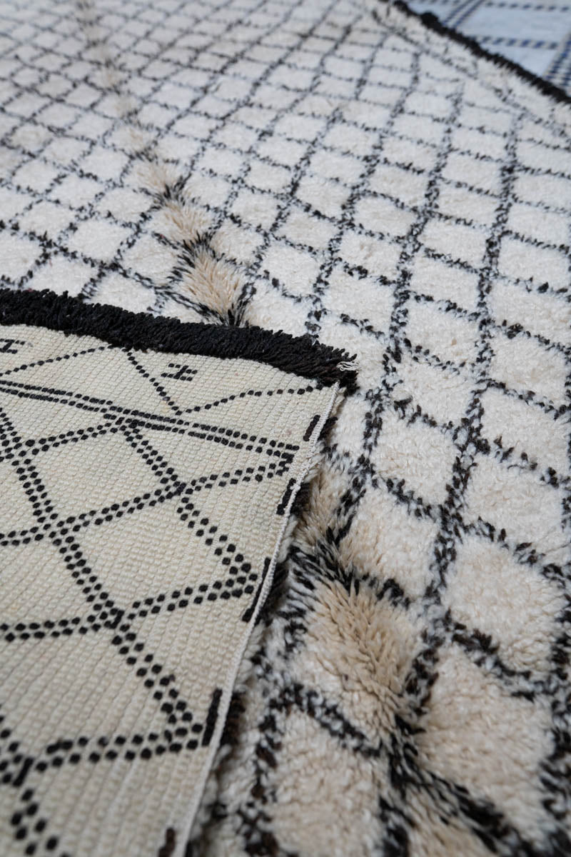 Close-up of textured fabric with geometric pattern