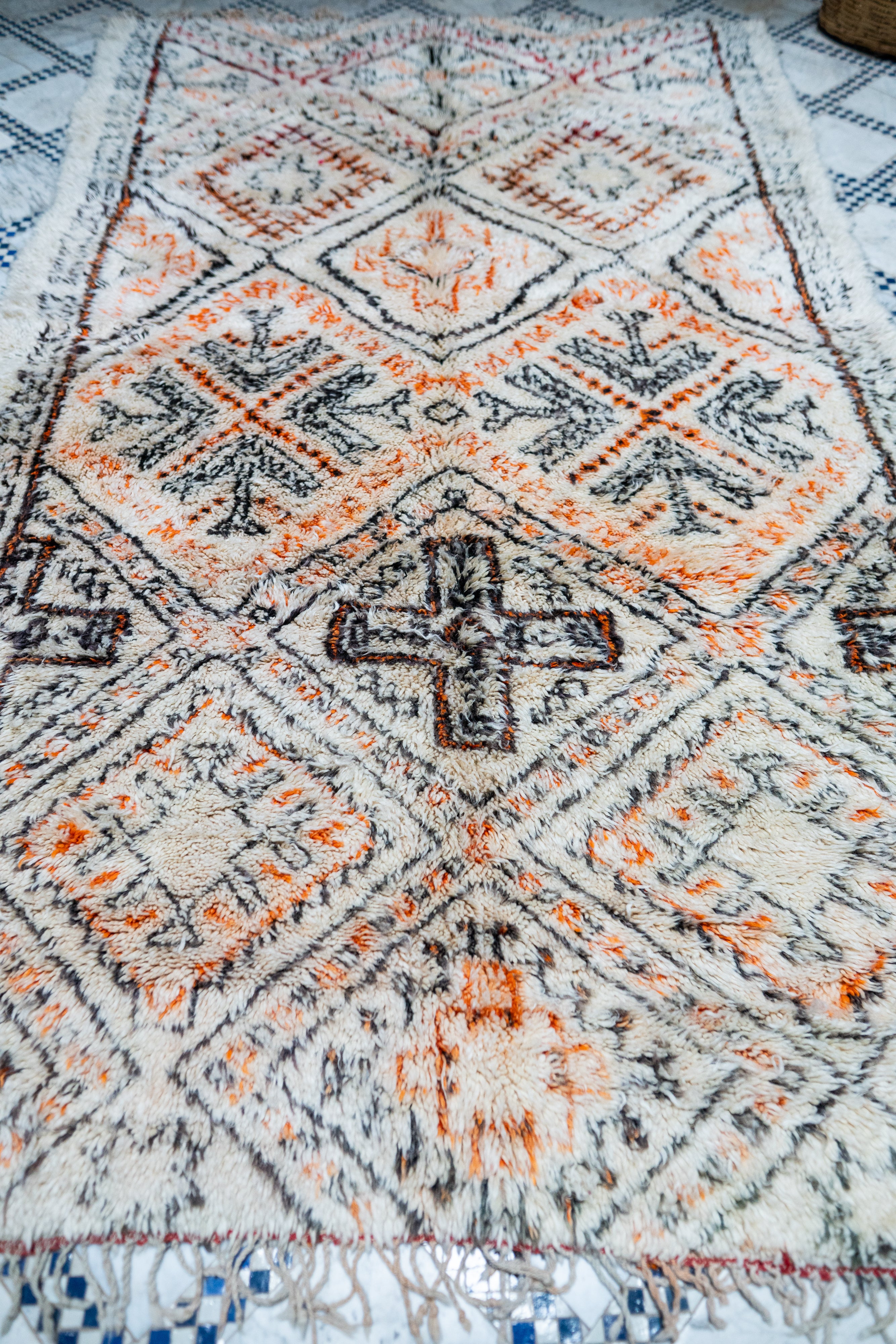 Marmoucha vintage-matto "Feather" 200x345 cm