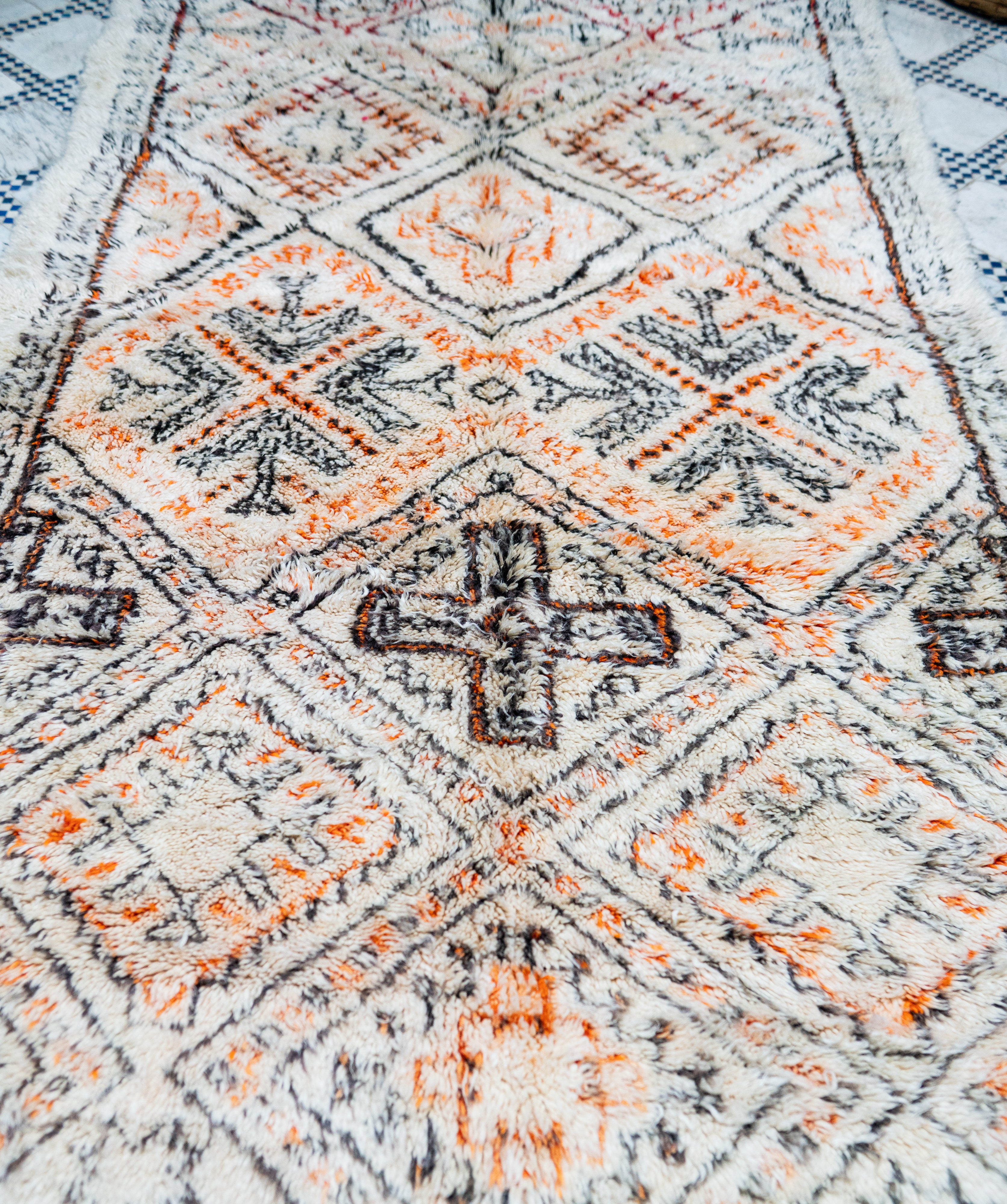 Marmoucha vintage-matto "Feather" 200x345 cm