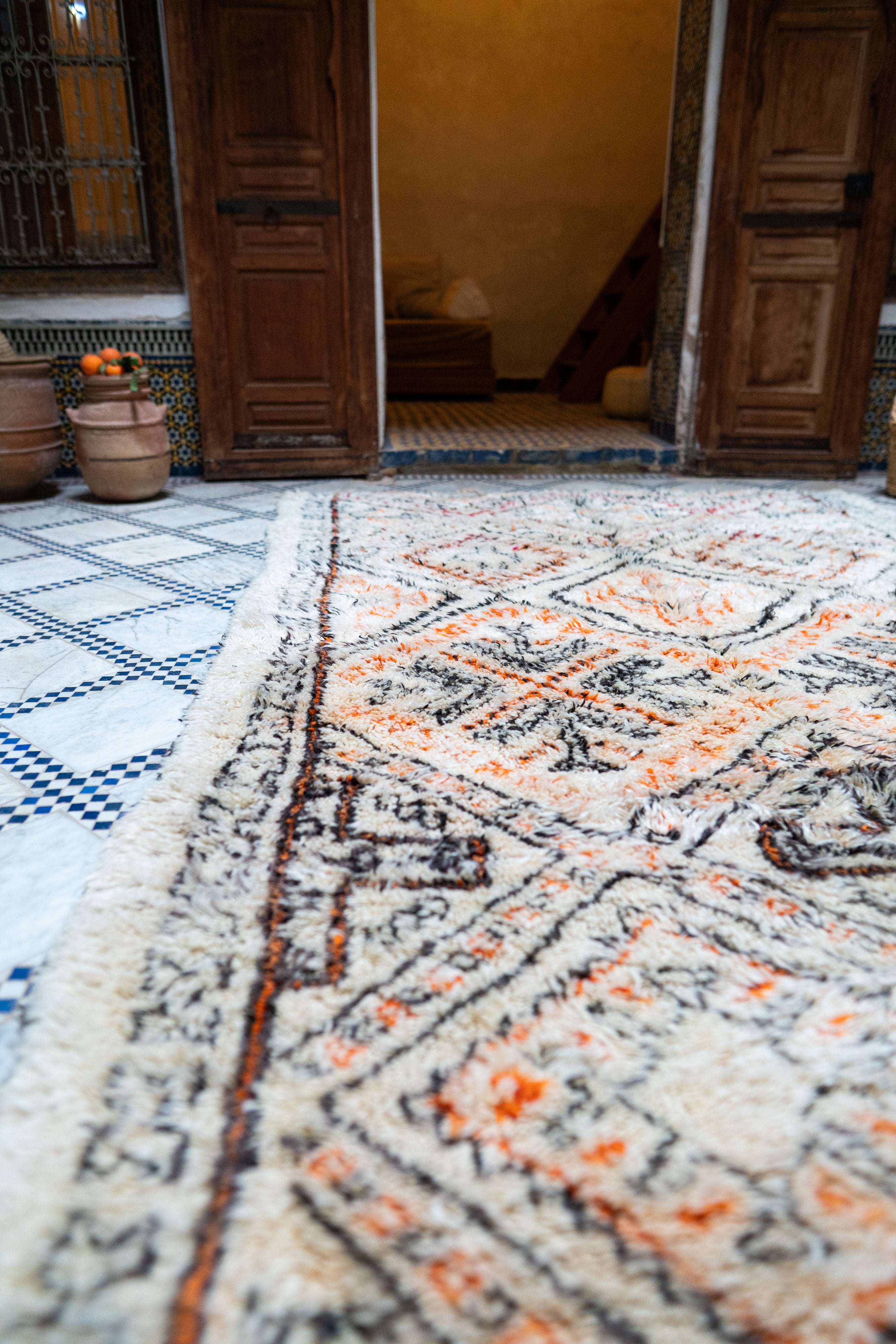 Marmoucha vintage-matto "Feather" 200x345 cm