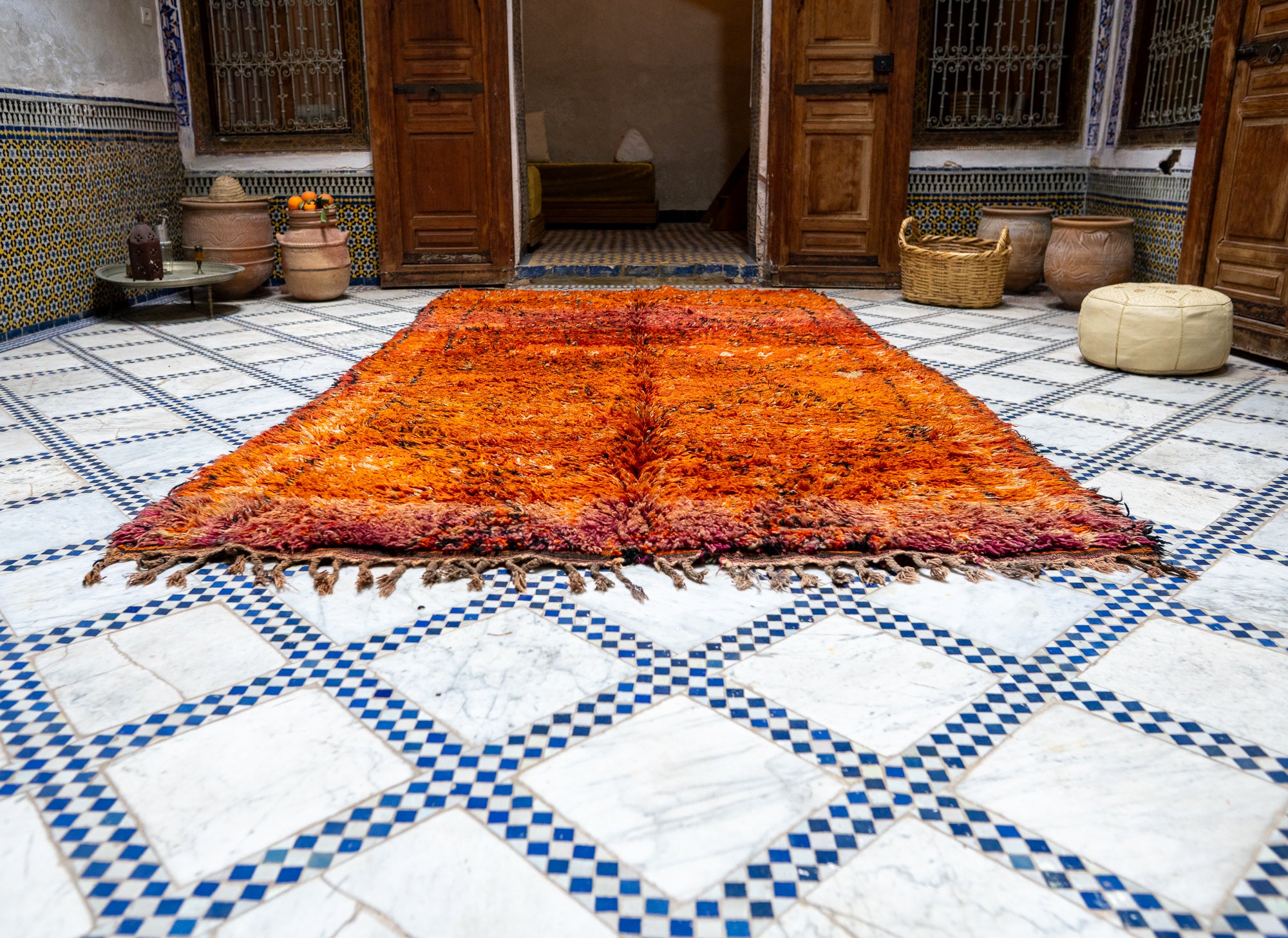 Beni M’Guild Vintage Rug ”Flame” 190x345 cm