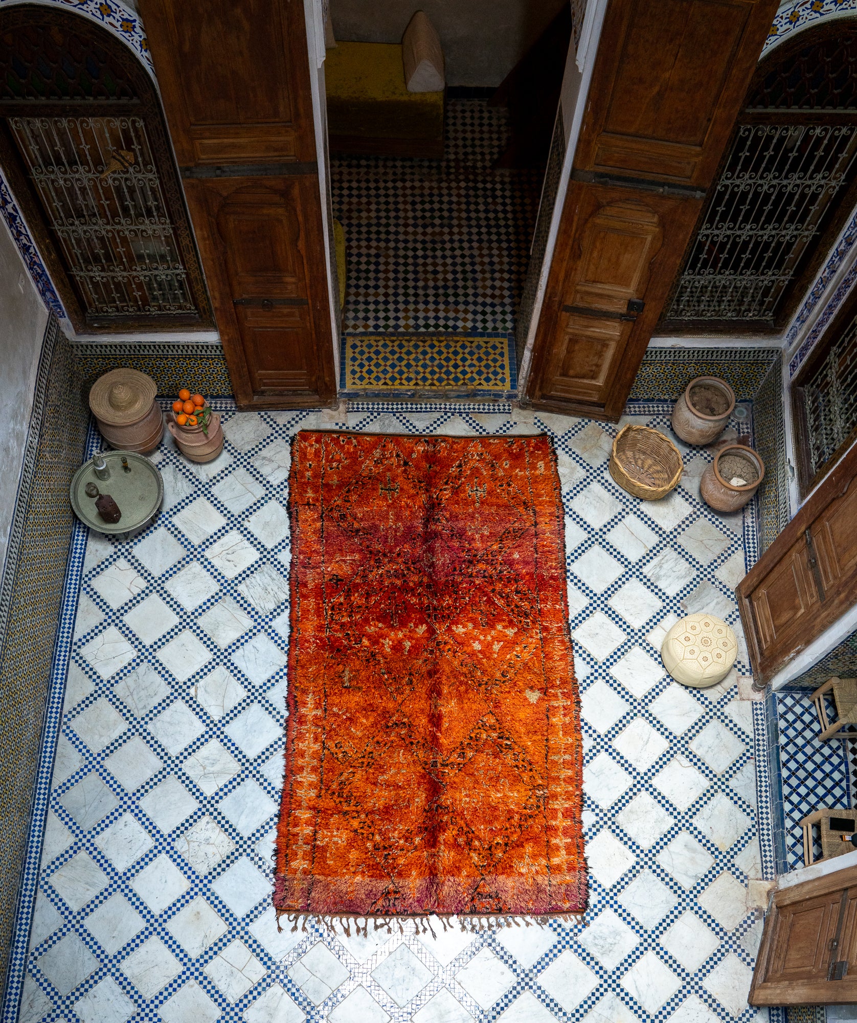 Beni M’Guild Vintage Rug ”Flame” 190x345 cm