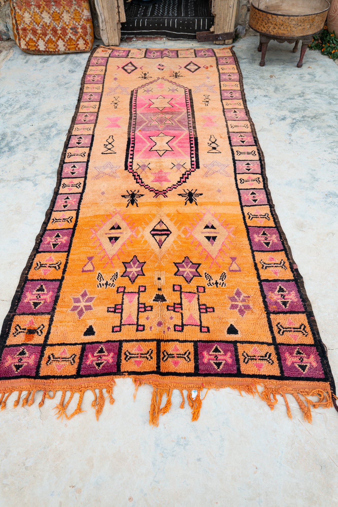 Boujad Vintage Rug “Fly” 125x320 cm