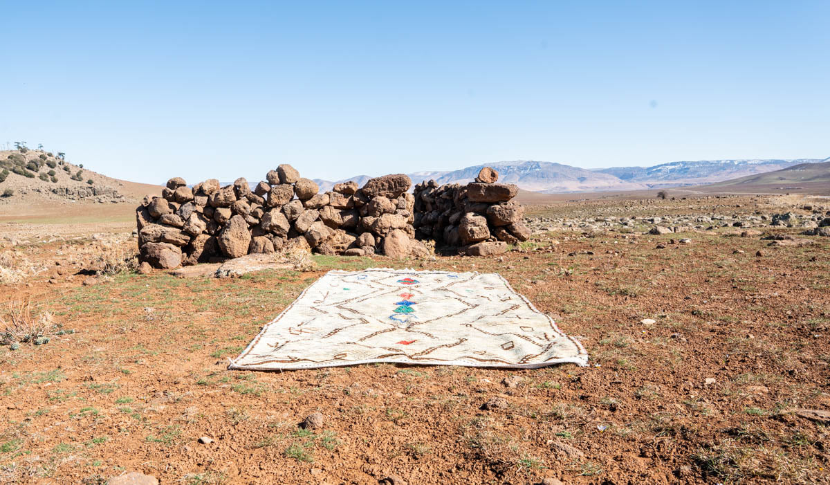 Azilal vintage-matto "Folk" 160x300 cm