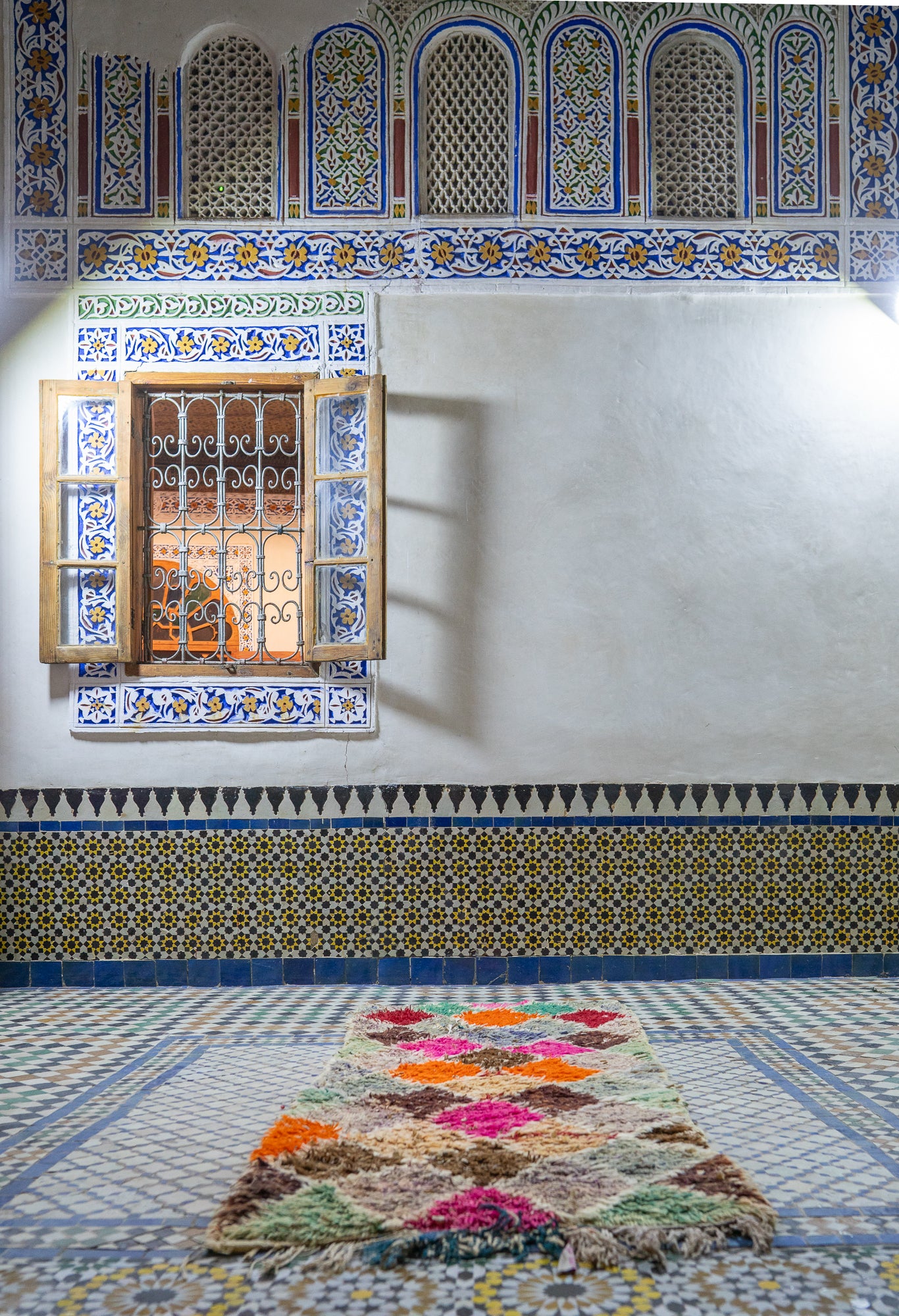 Boucherouite Vintage Rug "Game" 70x185 cm