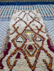 Boucherouite Vintage Rug “Hehku" 70x175 cm
