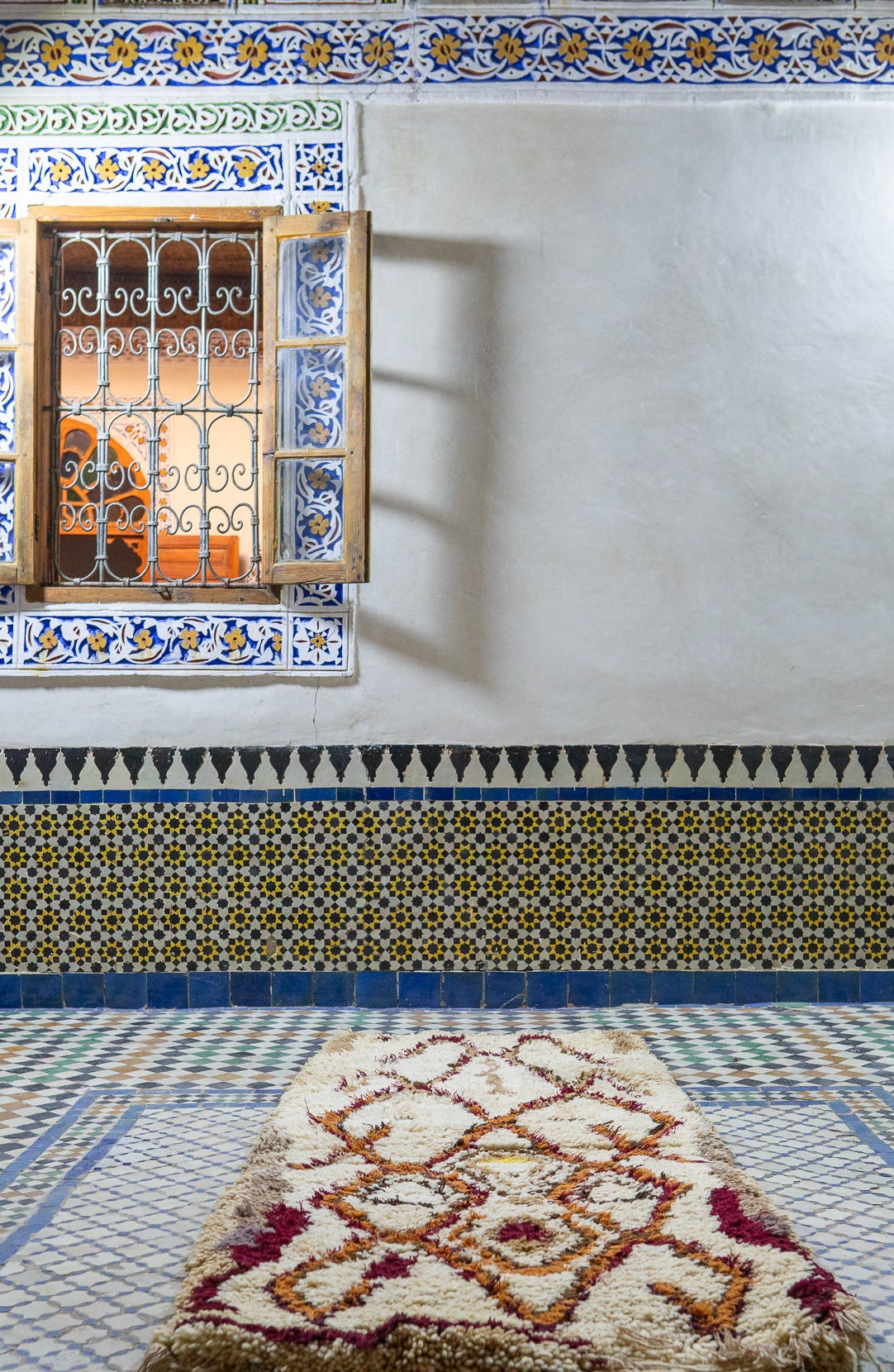 Boucherouite Vintage Rug “Hehku" 70x175 cm