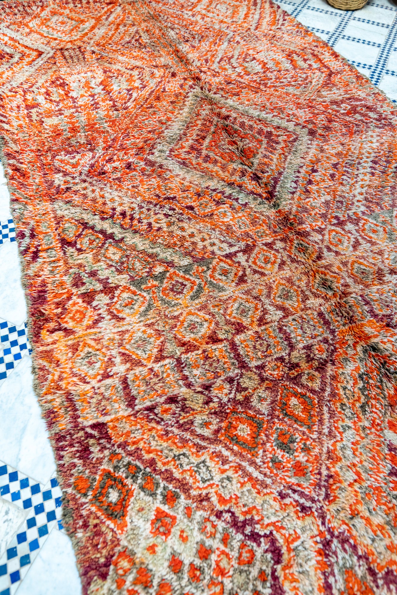 Beni M’Guild Vintage Rug "Hieroglyfi” 205x405 cm