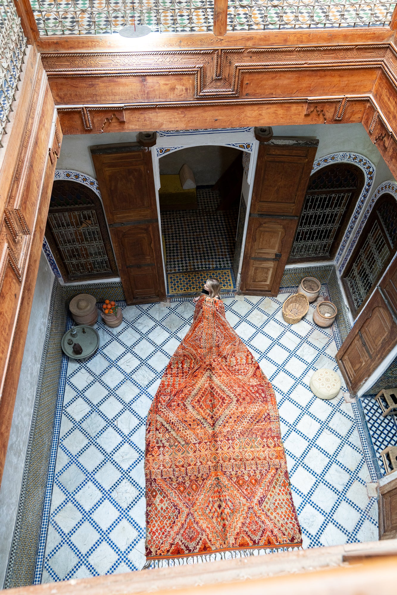 Beni M’Guild Vintage Rug "Hieroglyfi” 205x405 cm