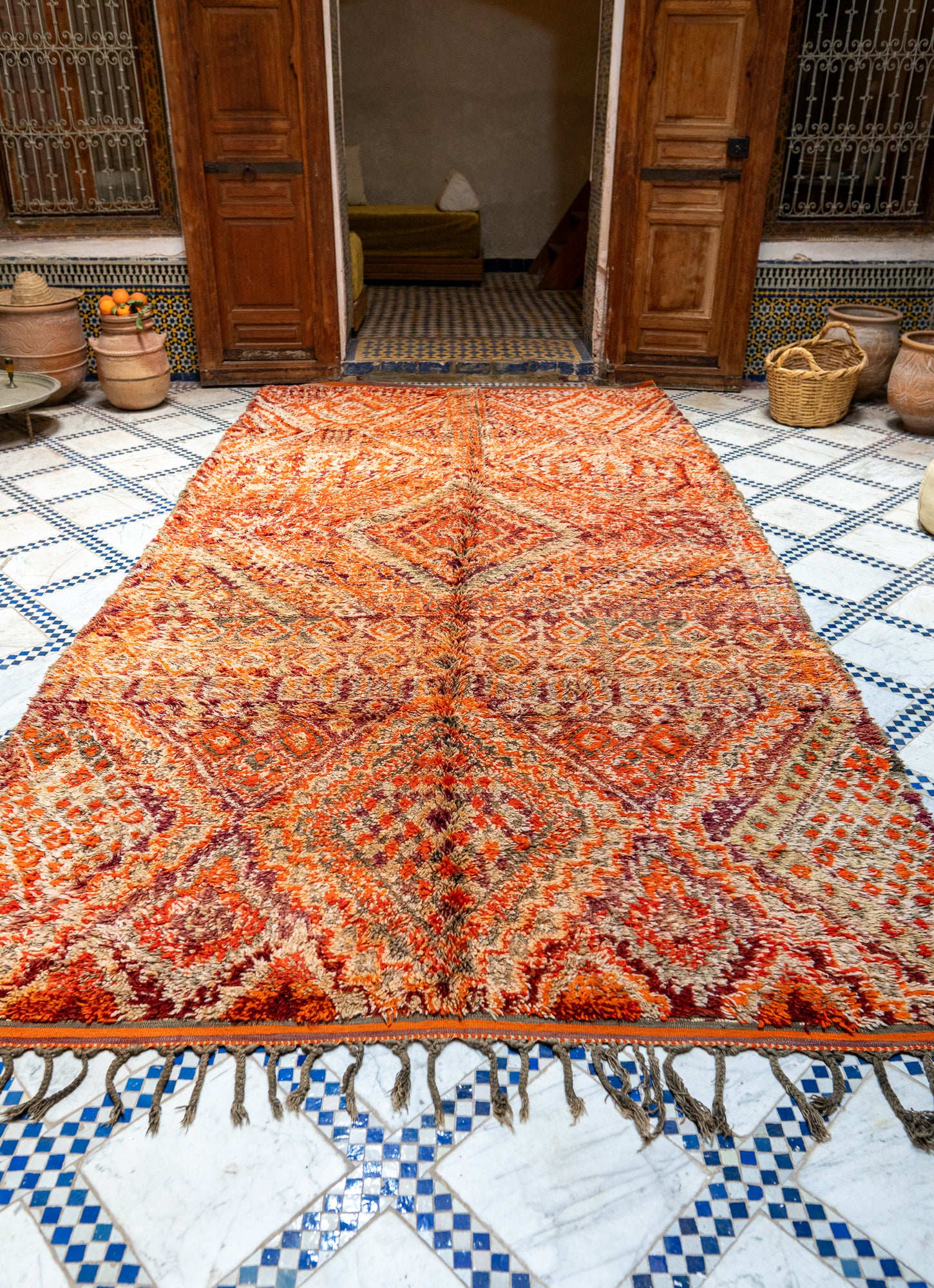 Beni M’Guild Vintage Rug "Hieroglyfi” 205x405 cm