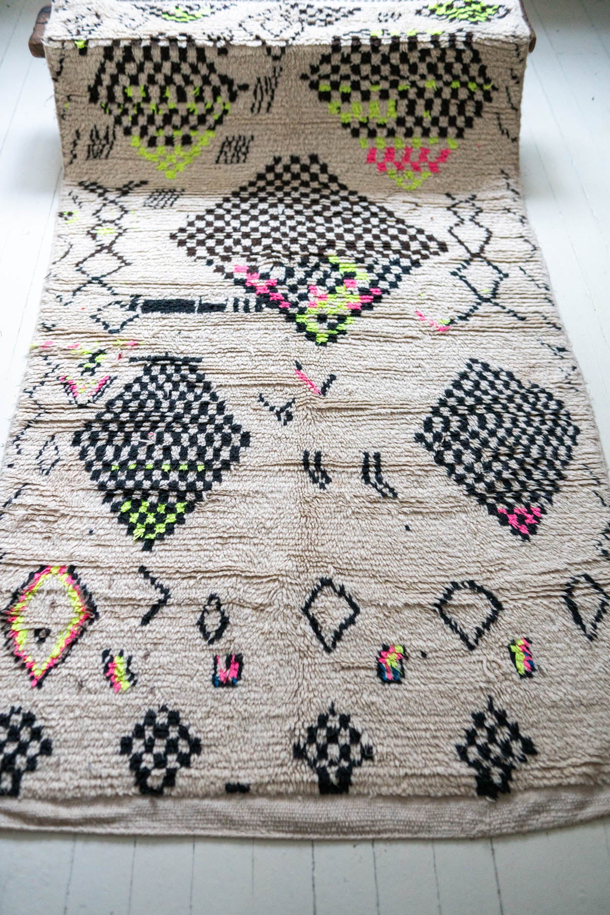 Azilal vintage-matto “Jungle” 130x225 cm