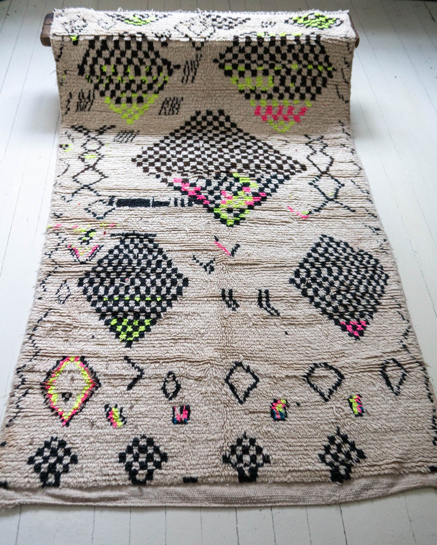 Azilal vintage-matto “Jungle” 130x225 cm