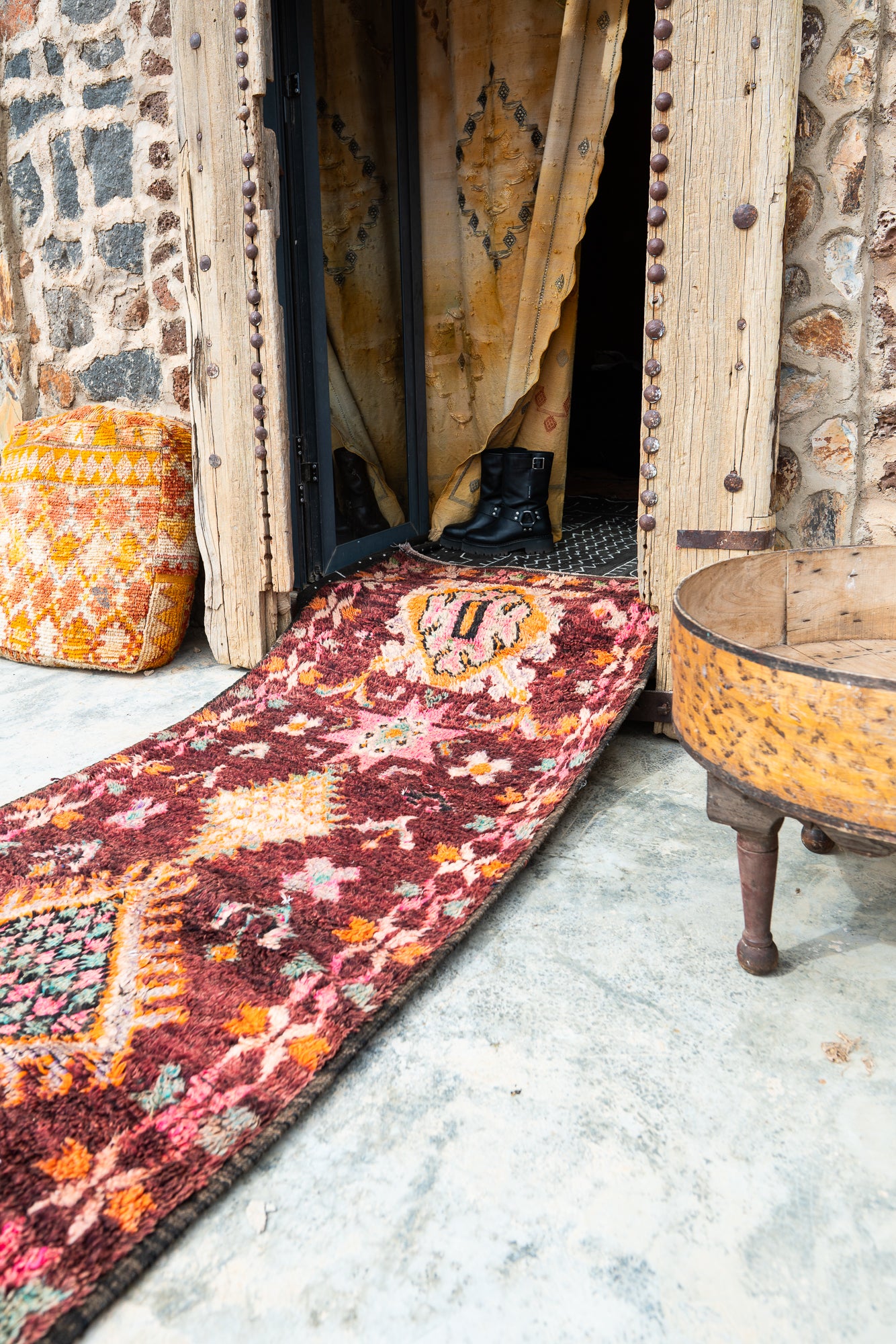 Boujad Vintage Rug “Kutsu” 90x415 cm