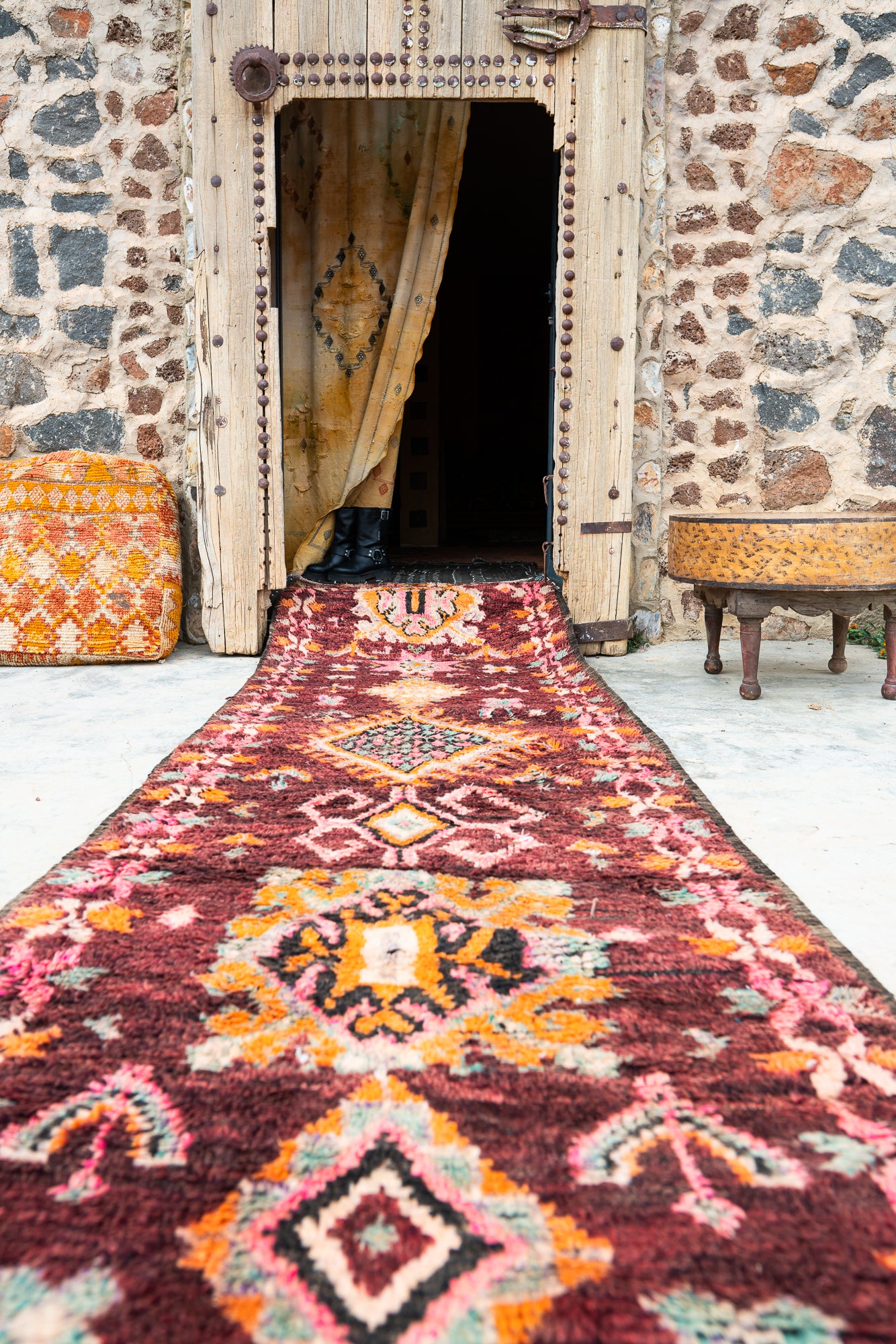 Boujad Vintage Rug “Kutsu” 90x415 cm