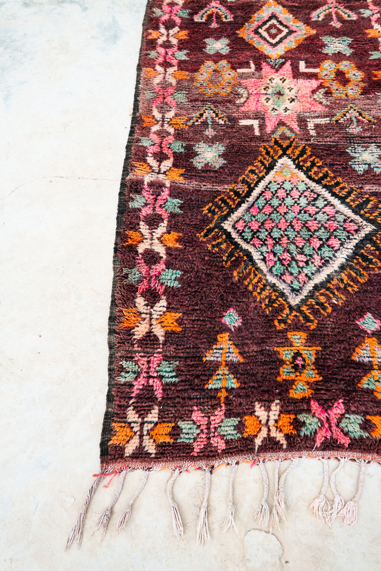 Boujad Vintage Rug “Kutsu” 90x415 cm