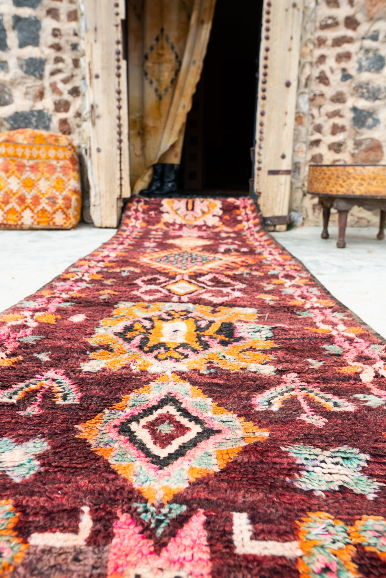 Boujad Vintage Rug “Kutsu” 90x415 cm