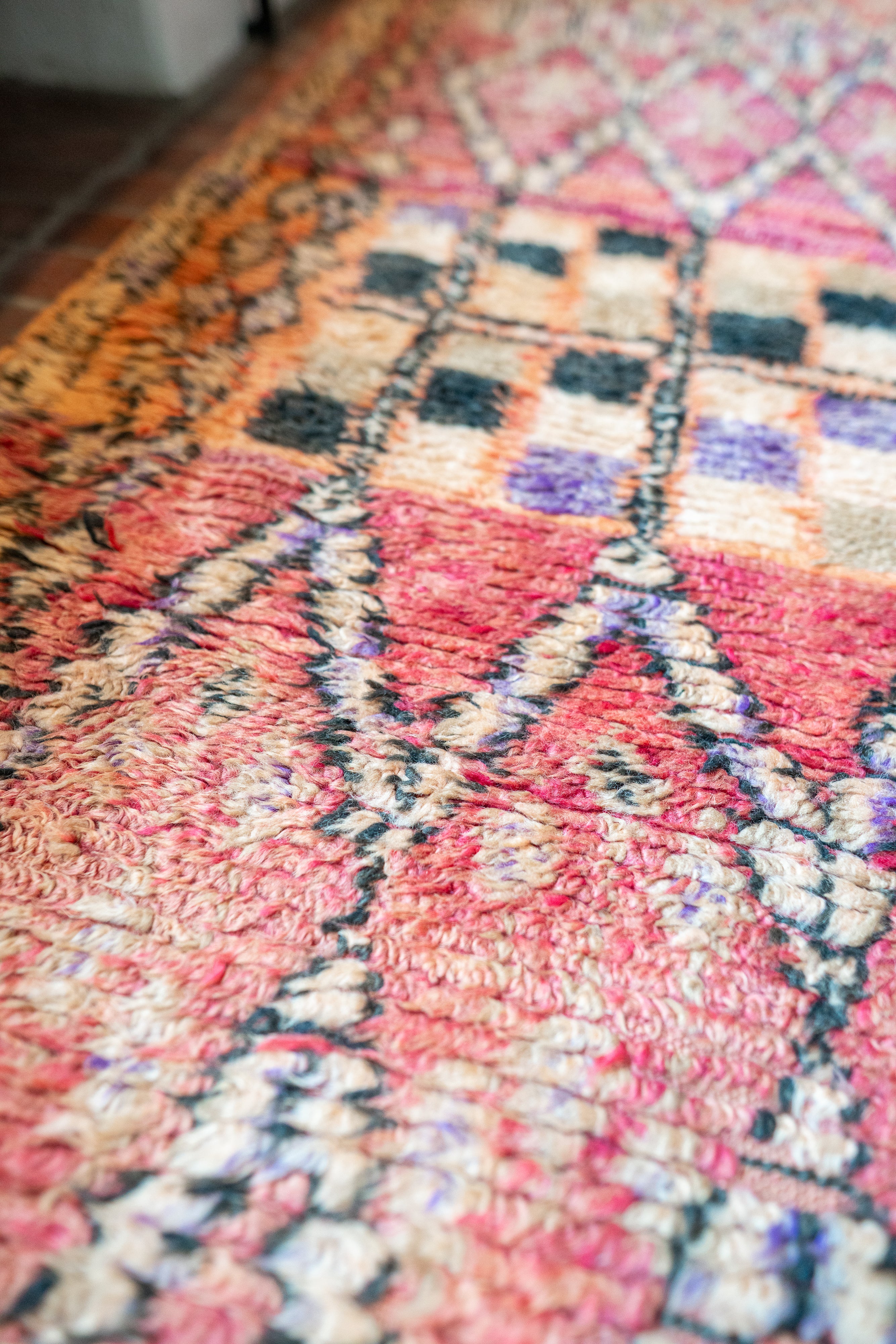 Azilal vintage matto "Mosaic" 190x205 cm