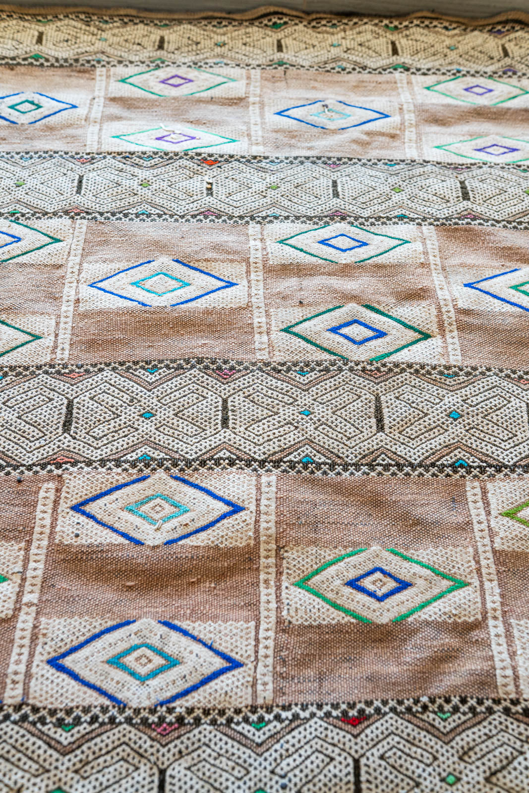 Berber Kilim Vintage Rug “Soulmate” 145x240 cm