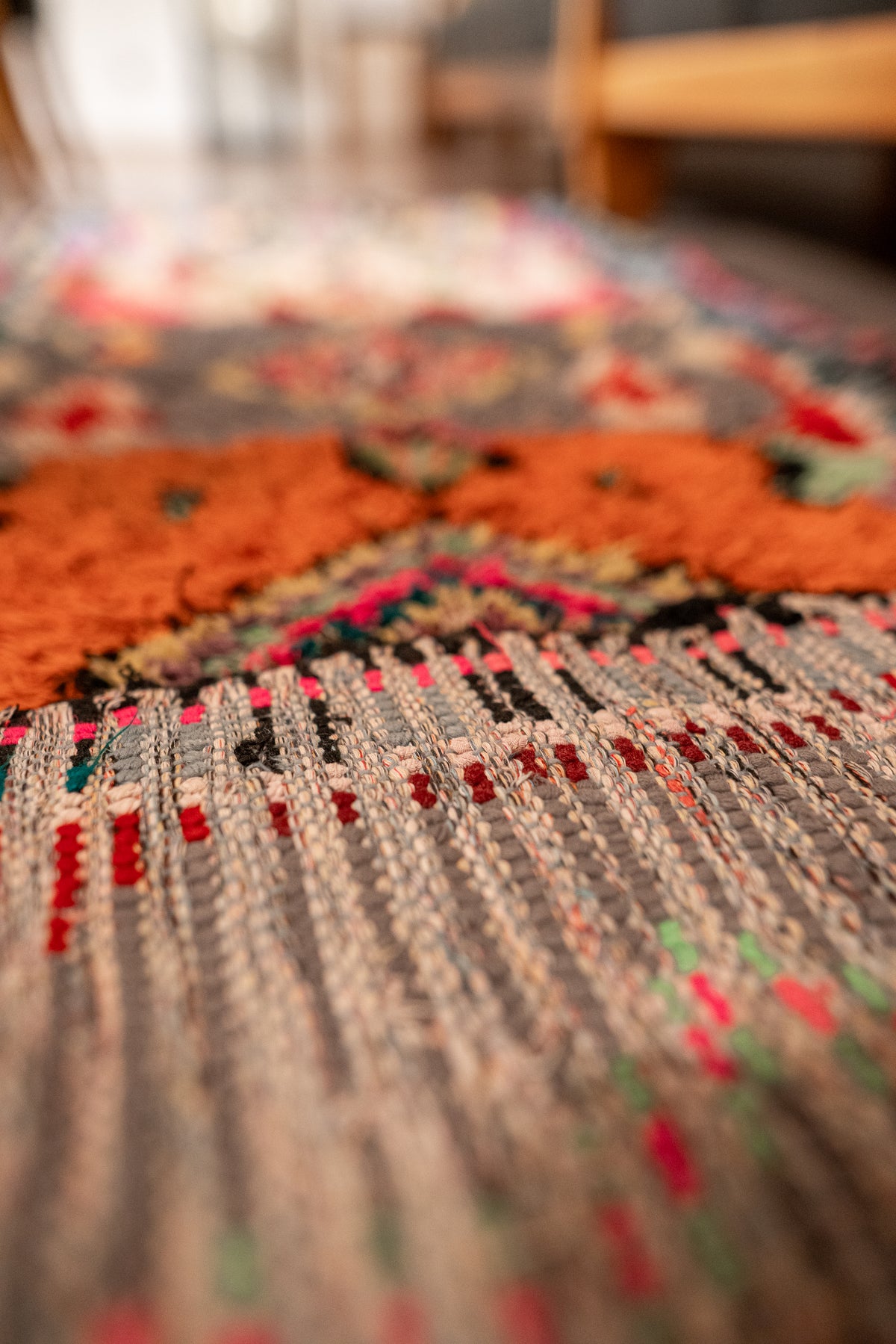 Boucherouite Vintage Rug "Sweet" 85x200 cm