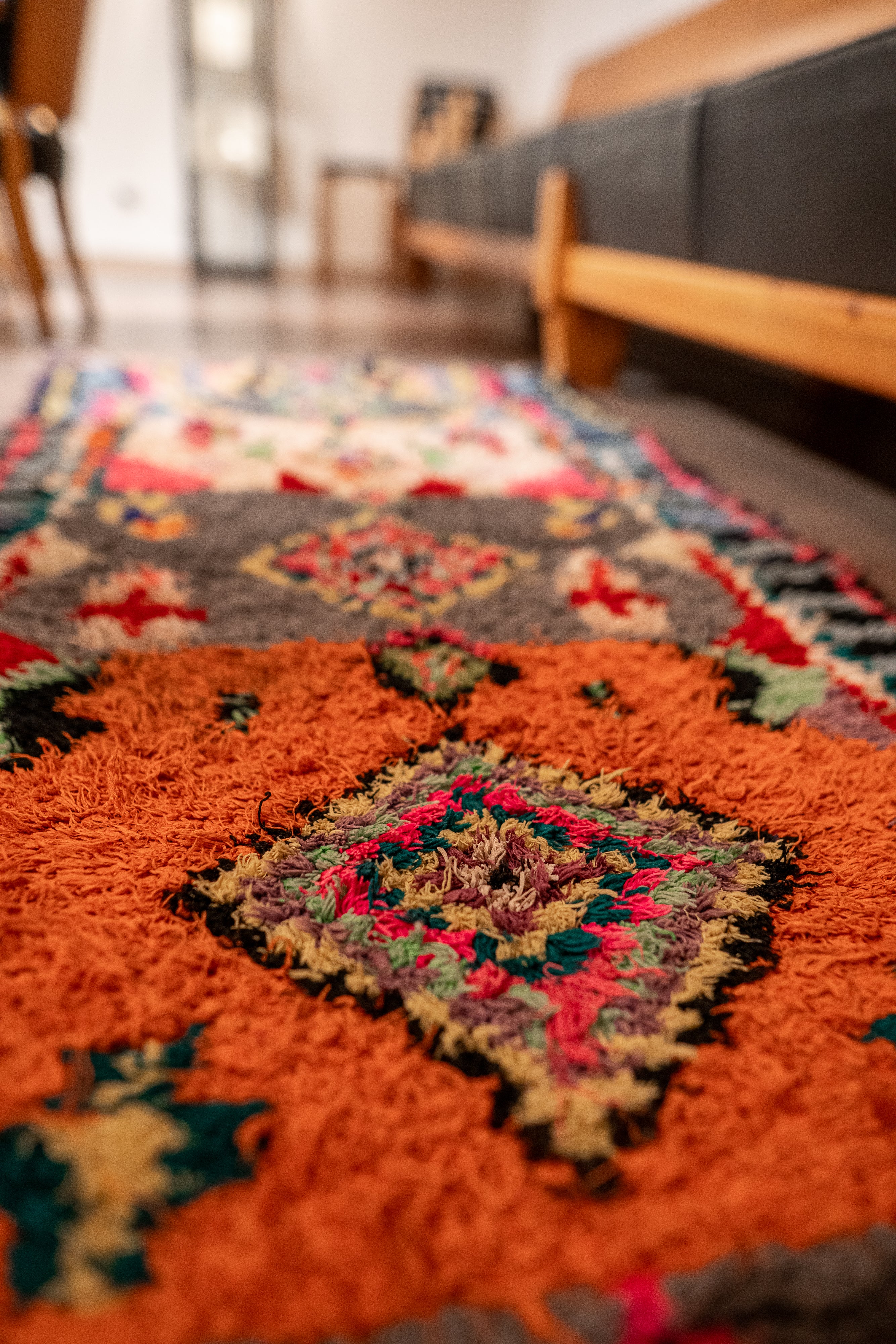 Boucherouite Vintage Rug "Sweet" 85x200 cm