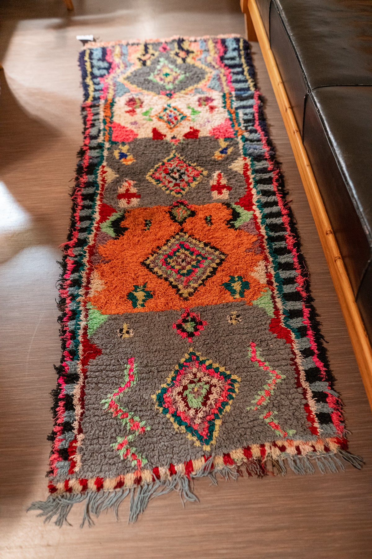 Boucherouite Vintage Rug "Sweet" 85x200 cm