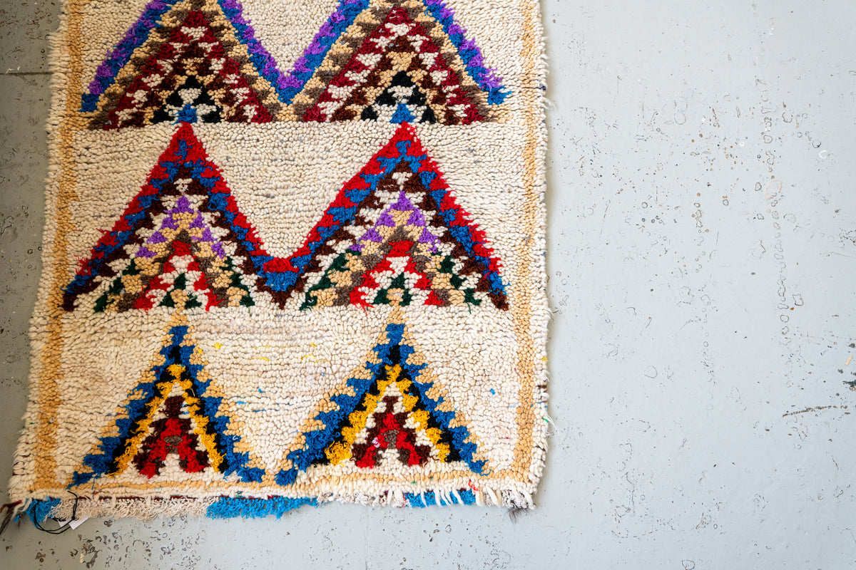 Azilal vintage matto "Tiipi" 75x185 cm