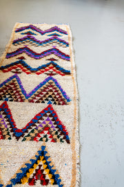 Azilal vintage matto "Tiipi" 75x185 cm